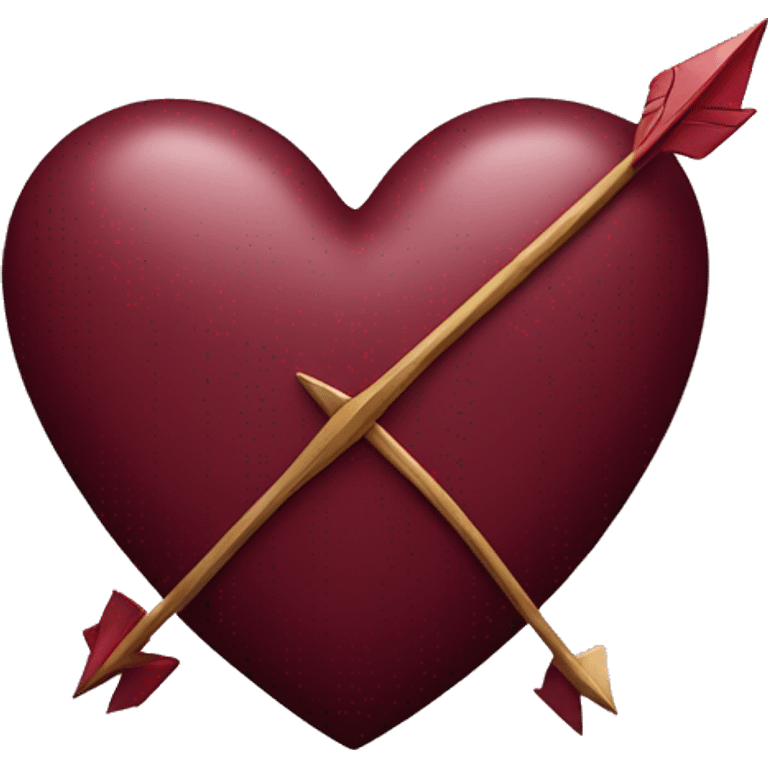 Burgundy heart with arrow emoji