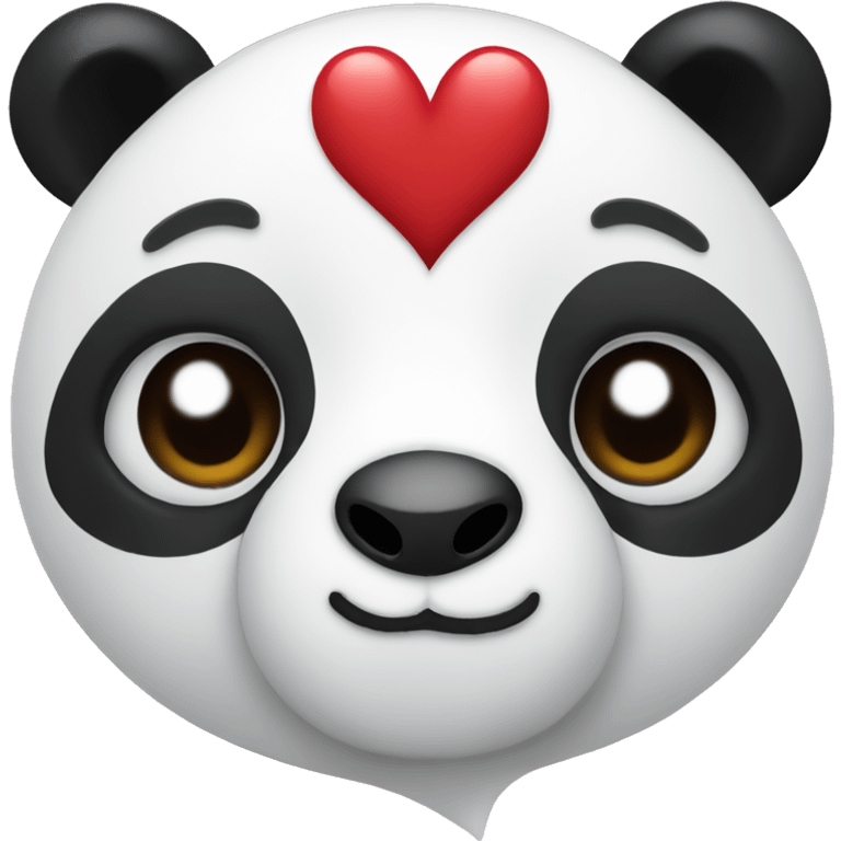 Panda with hearts as eyes  emoji