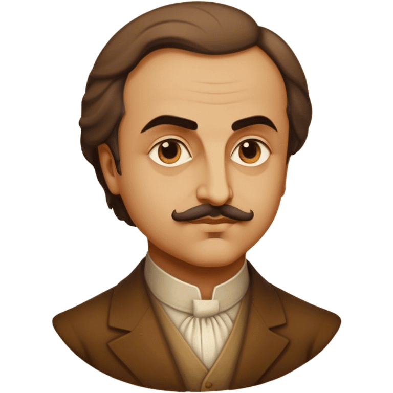 Cinematic Realistic Khalil Gibran Portrait Emoji, depicted as a poetic visionary with gentle thoughtful eyes in classic attire, rendered with soft textures and warm ethereal lighting that captures his literary spirit. emoji