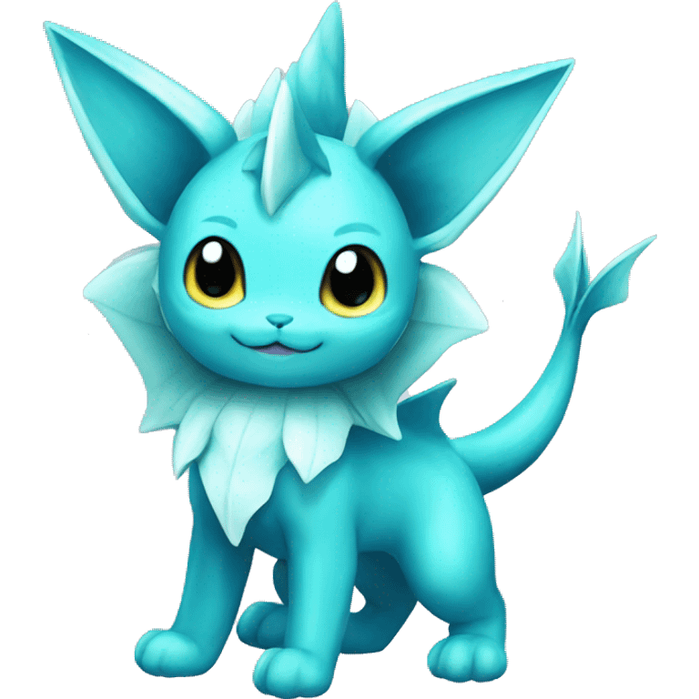 Kawaii Vaporeon full body emoji