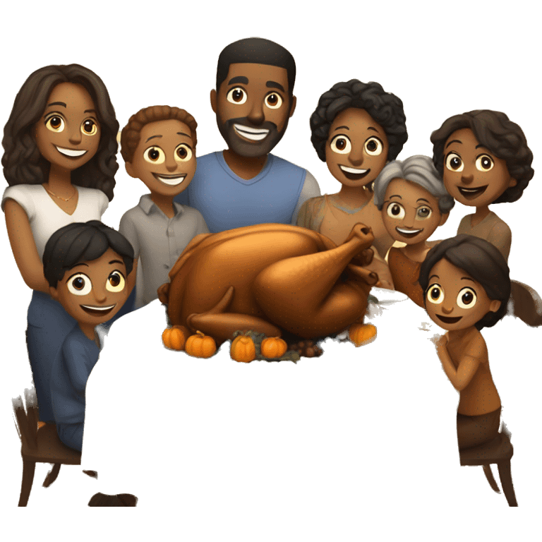 Happy Thanksgiving family time emoji