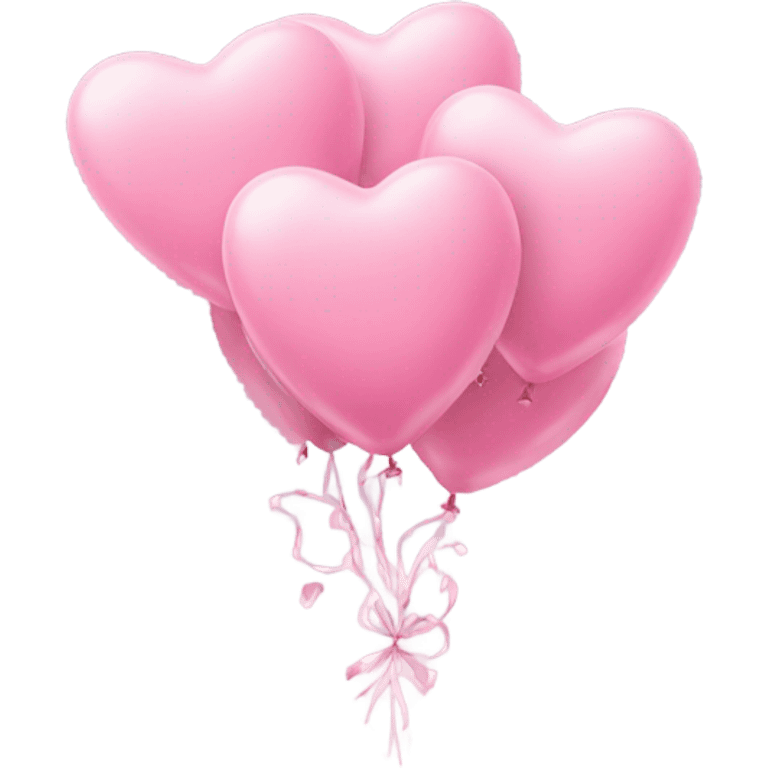 Bunch of light pink heart-shaped balloons emoji