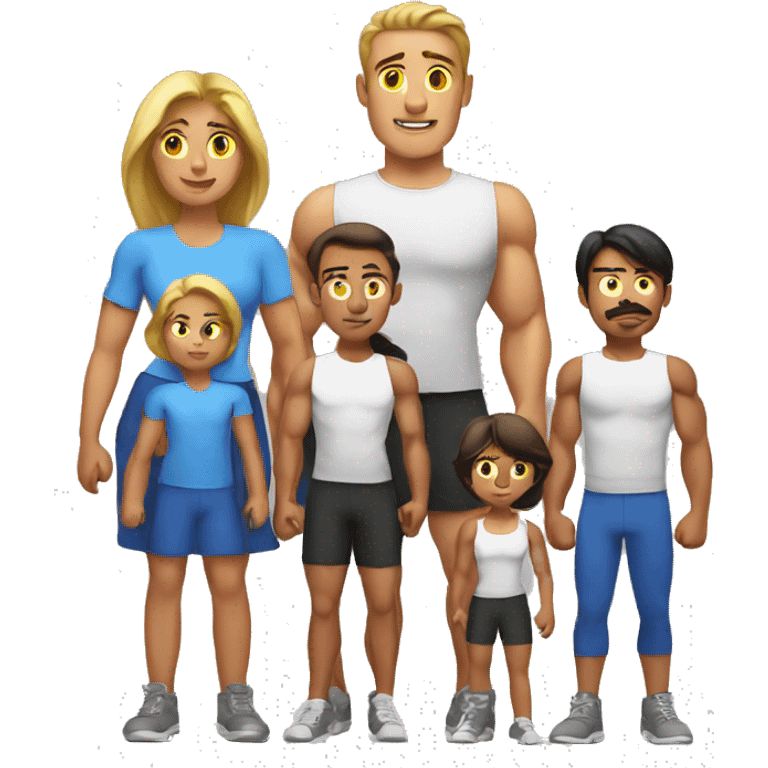 muscular family emoji