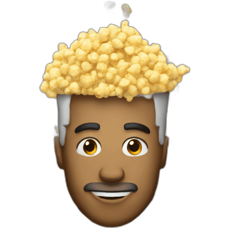 Man made of popcorn emoji