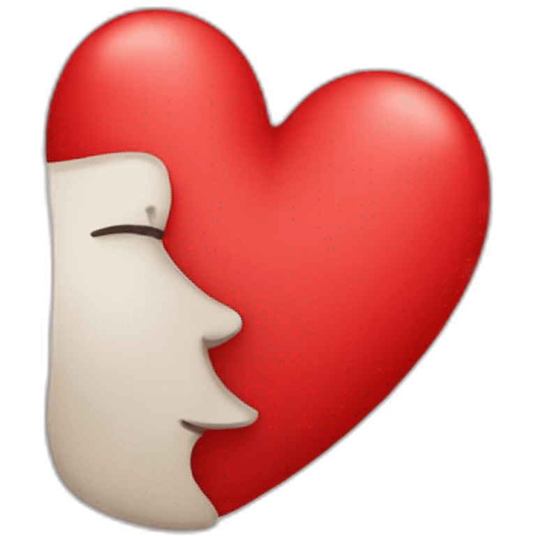 A red Heart kissing emoji