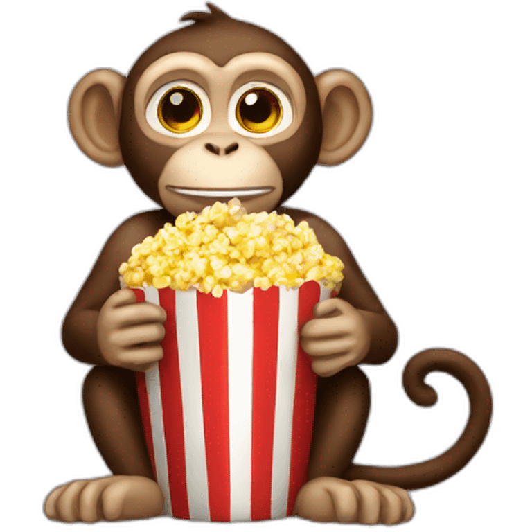 monkey eating popcorn emoji