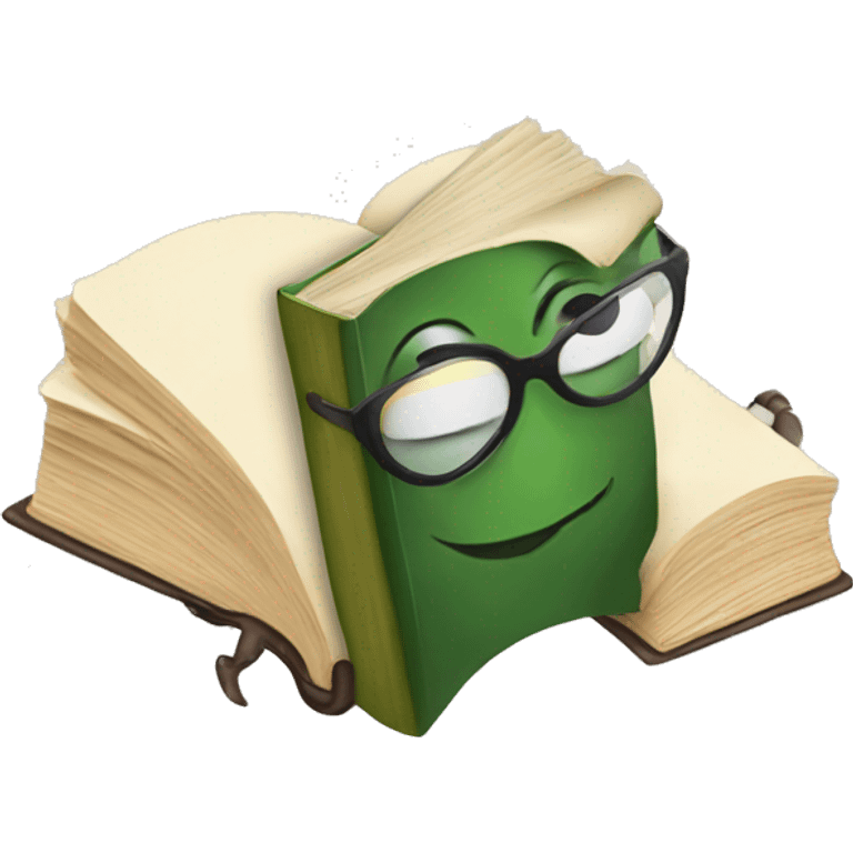 Book worm emoji