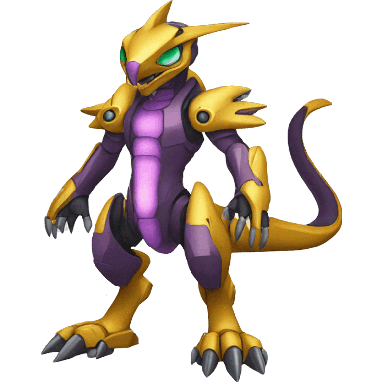  Cool Edgy Godly Futuristic Digimon-Fakemon-Genesect-Raptor-Reptile full body emoji