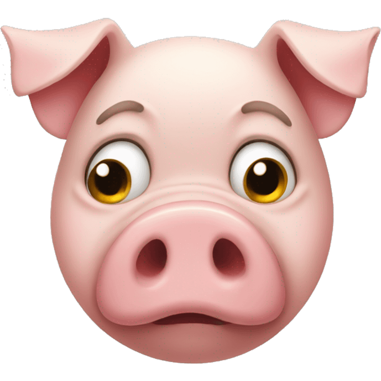 Worried pig-faced emoji emoji