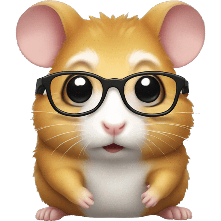 hamster with glasses emoji