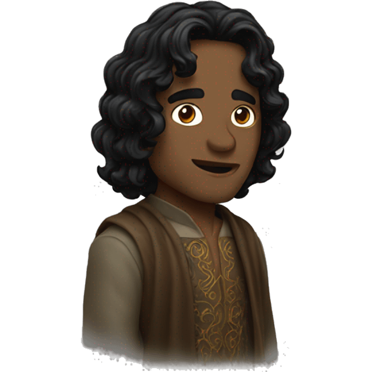 man with black wavy hair lord of the rings emoji