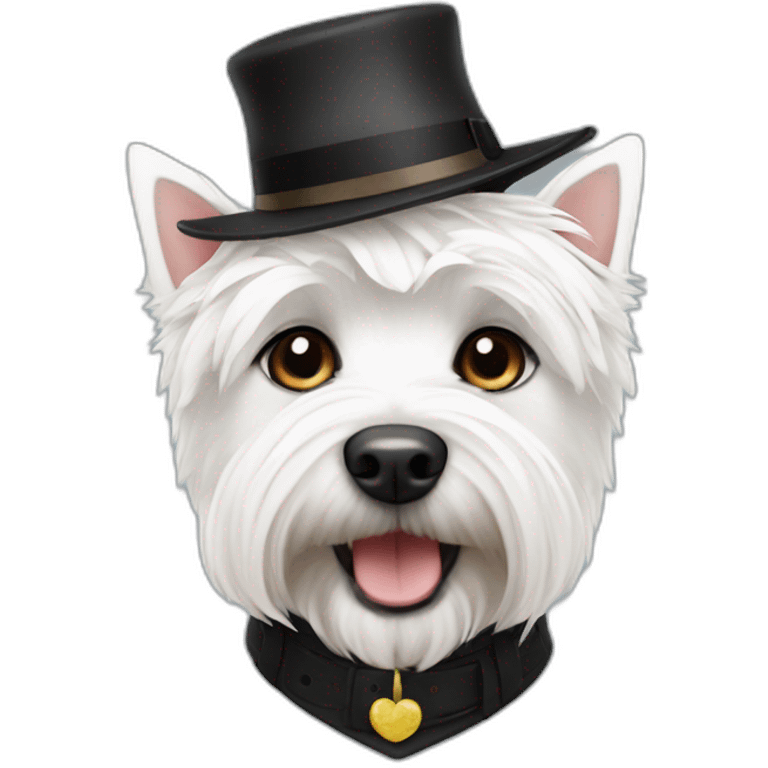 westie in a hat emoji