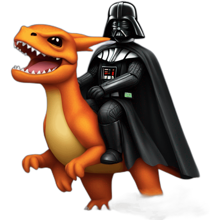 Darth vader riding a charizard emoji