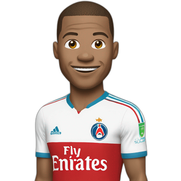 Mbappé qui crie "aller l'om !!!" emoji