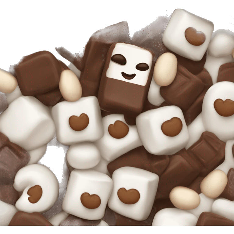 Varm chocolate with marshmellows  emoji