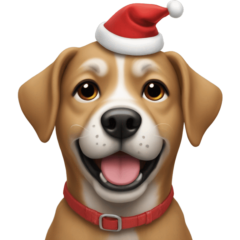 Dog at Christmas  emoji