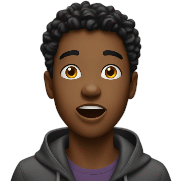 amazed black teen emoji