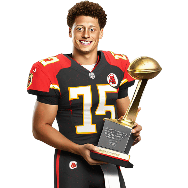 Patrick mahomes with afc trophy emoji