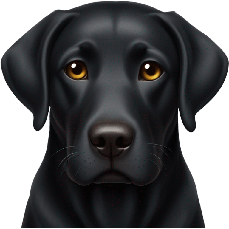 Black lab snoring emoji