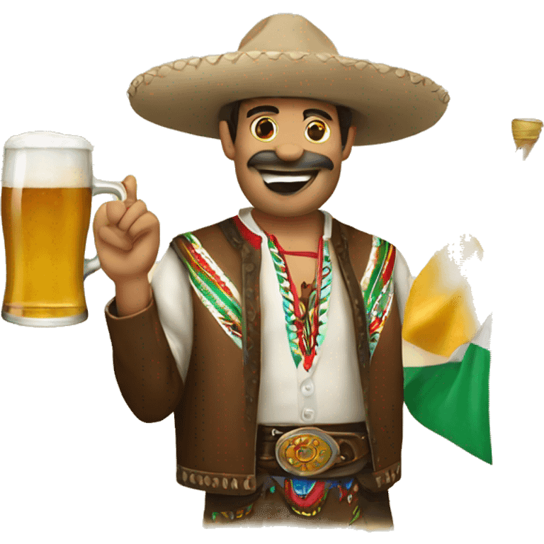 mexican with a beer emoji