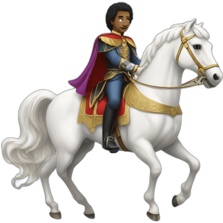 prince riding on a white horse emoji