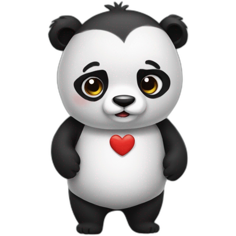 Coeur panda emoji