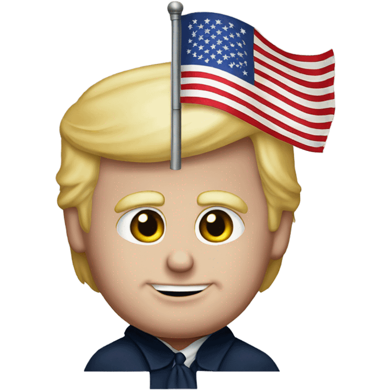 President trump American flag  emoji