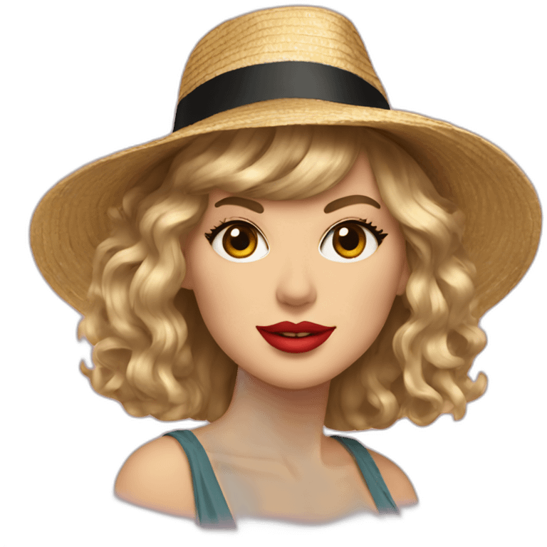 taylor swift in fancy hat emoji