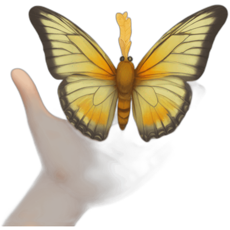 Butterfly in the palm of the hand emoji