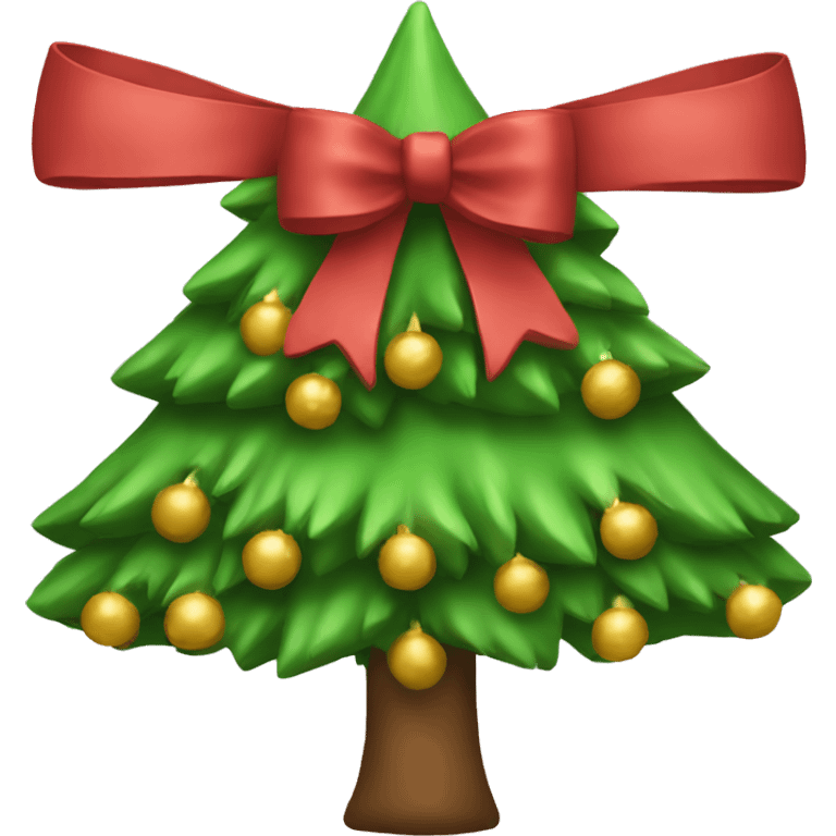 bow christmas tree emoji