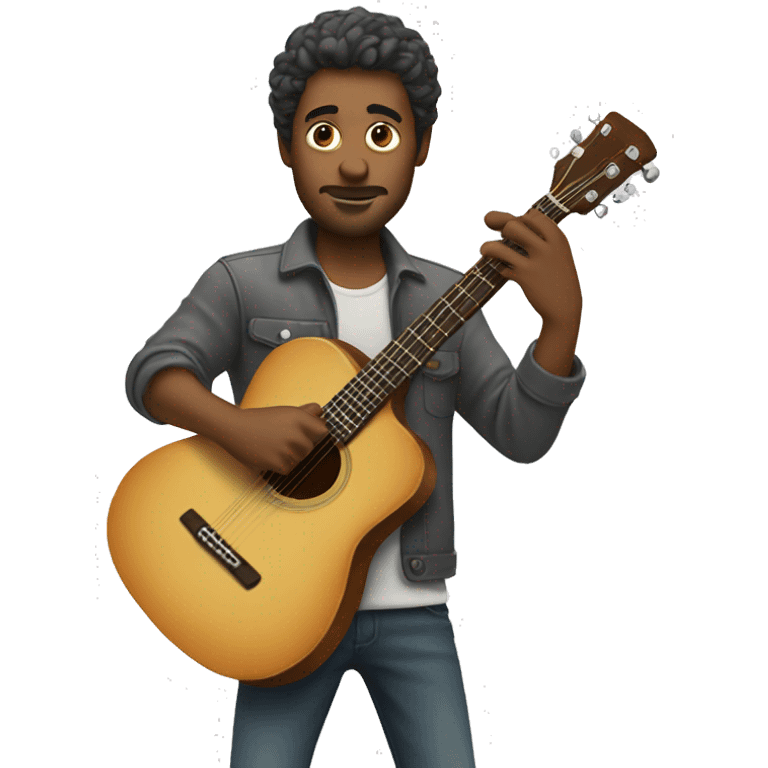 Man playing guitar emoji