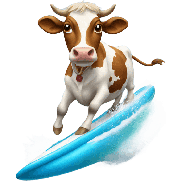 Cow surfing  emoji