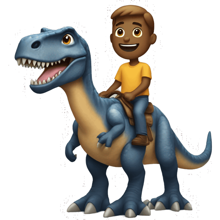 Man riding a dinosaur  emoji