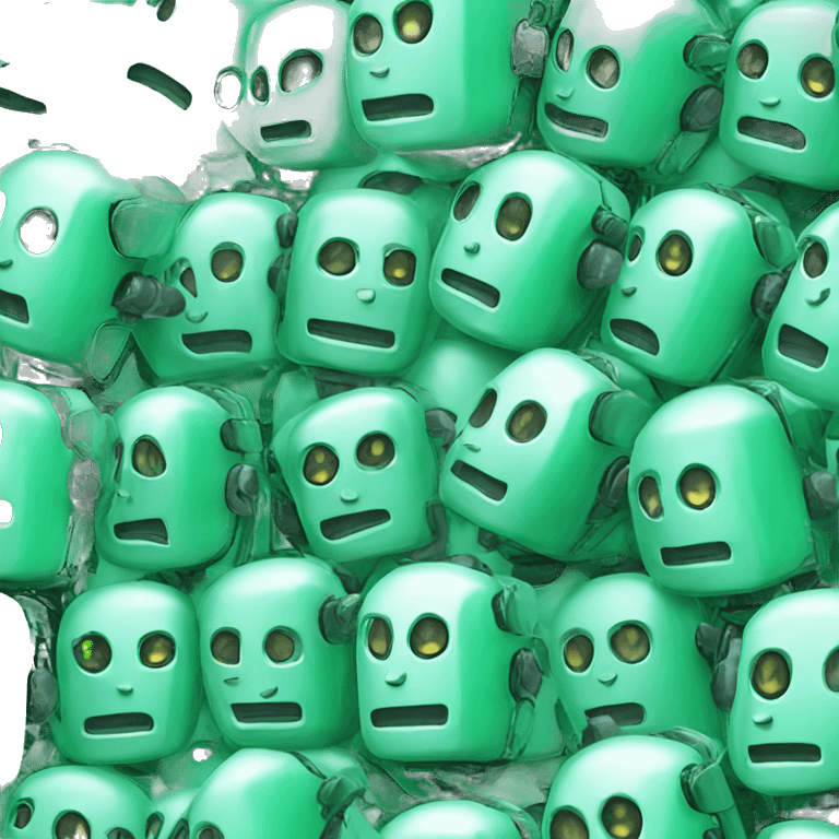 Robot made of emeralds emoji