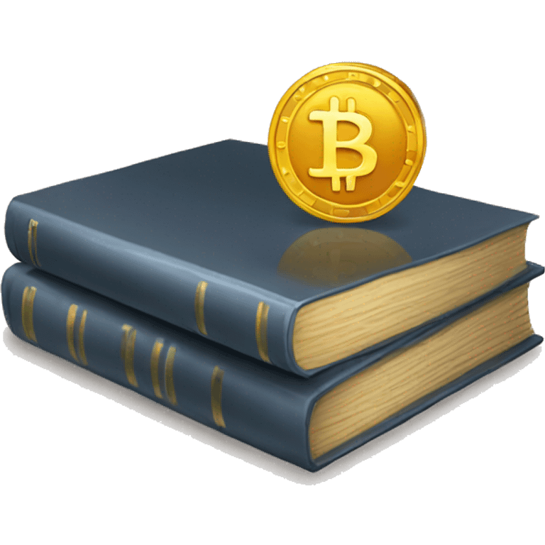 a book with bitcoin emoji