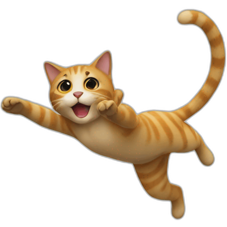 a cat diving emoji