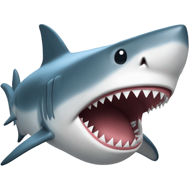 a shark blowing up emoji