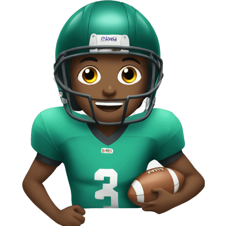 a teenager play football emoji