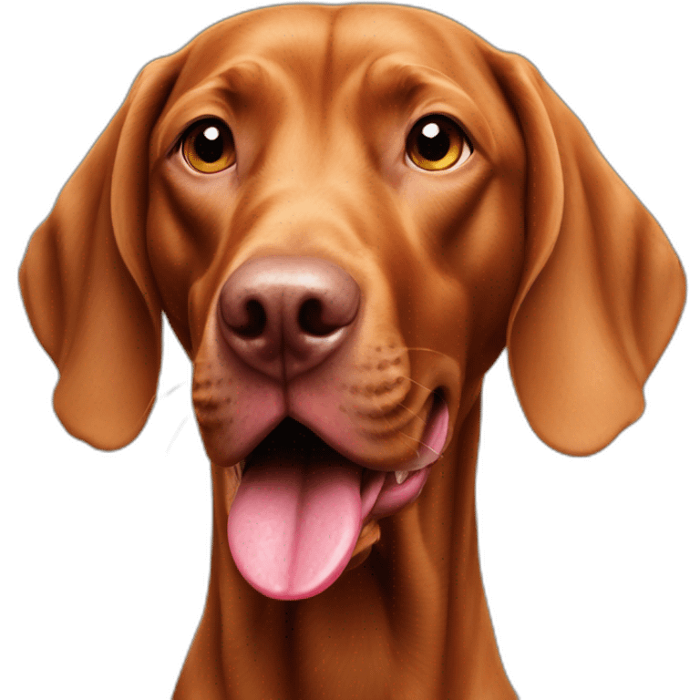 magyar vizsla licking tongue emoji