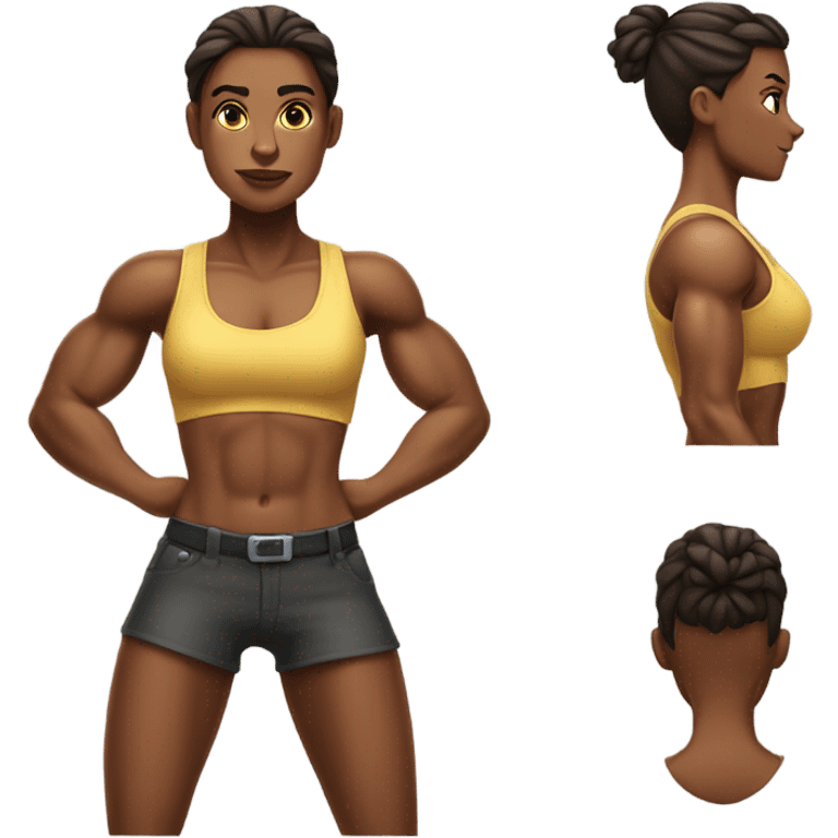 very muscular female emoji