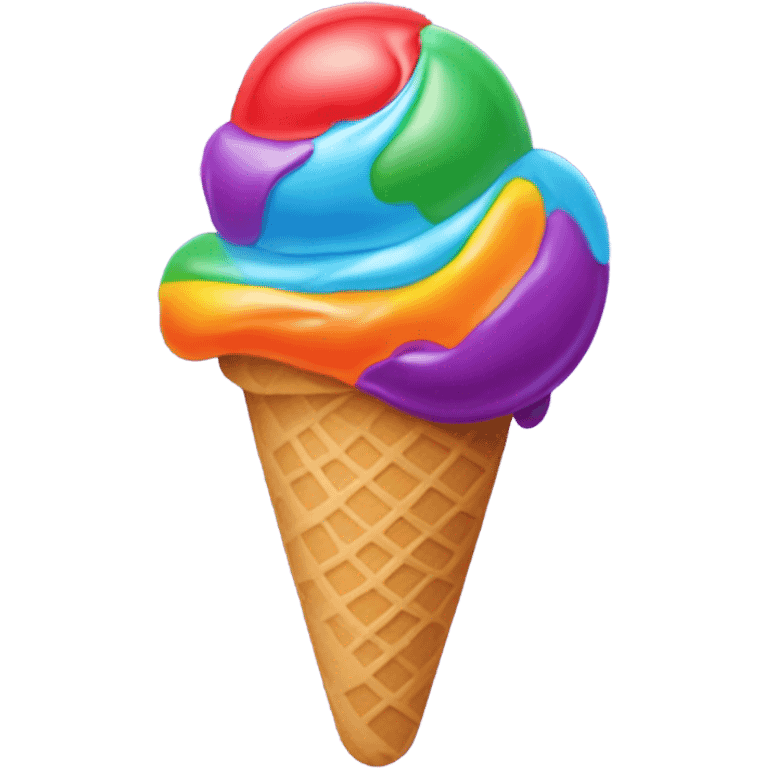 Rainbow ice cream  emoji