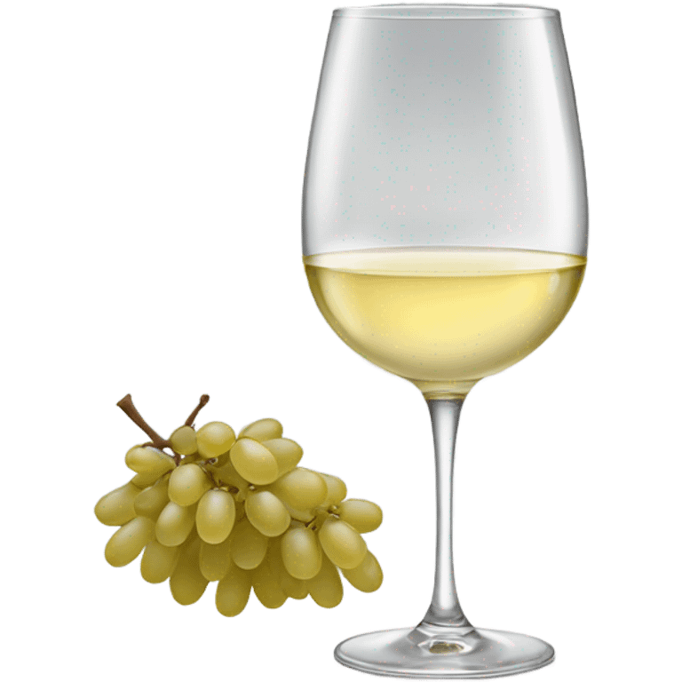 Fancy glass of white wine emoji