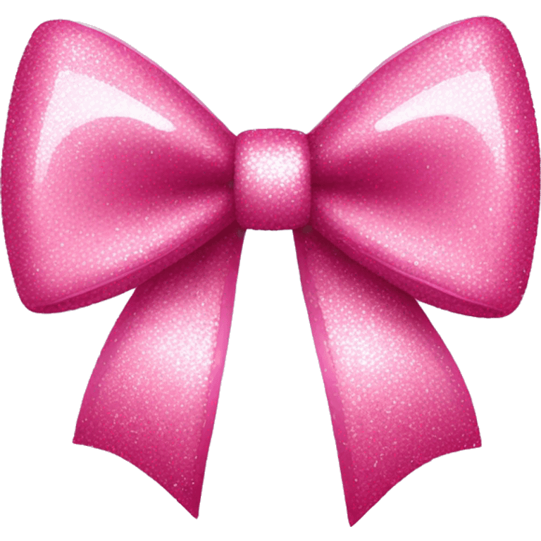 glittery pink bow emoji