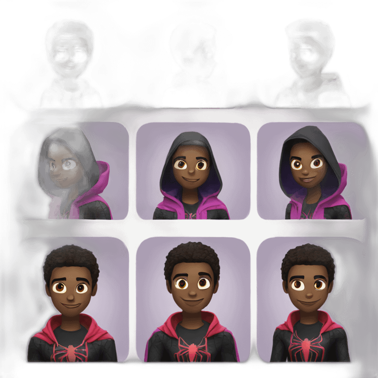 Miles Morales avec Spider-Gwen emoji