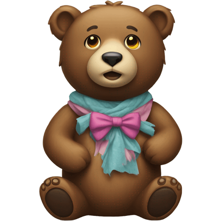 Bear with toy emoji