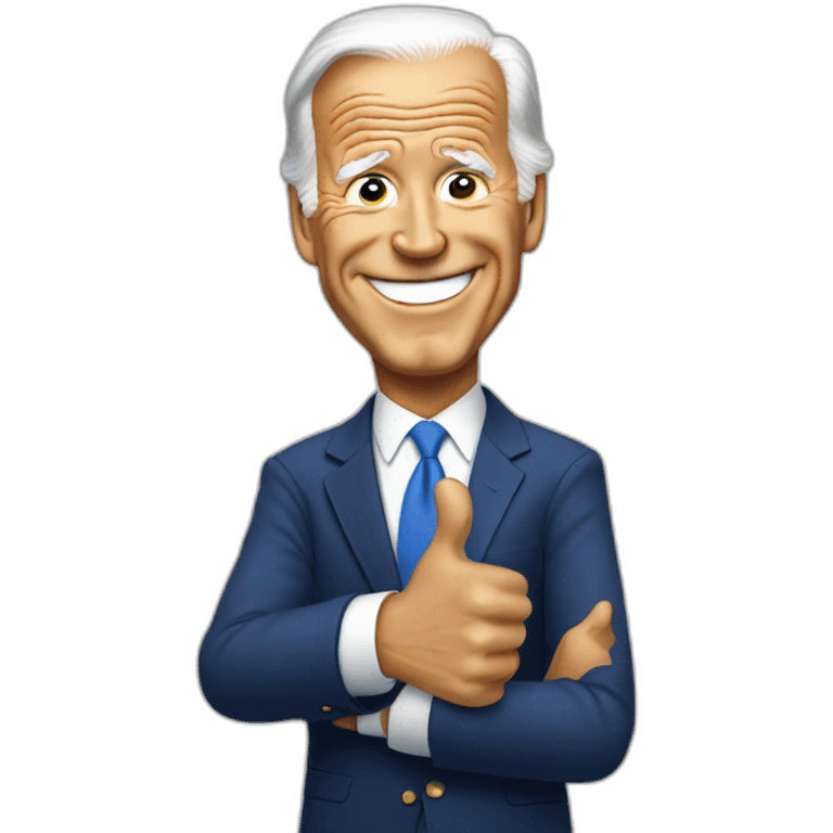 Ripped Biden giving thumbs up emoji