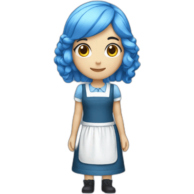 Blue_hair Maid_outfit  emoji