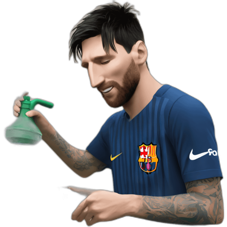 Messi watering reyal madred emoji