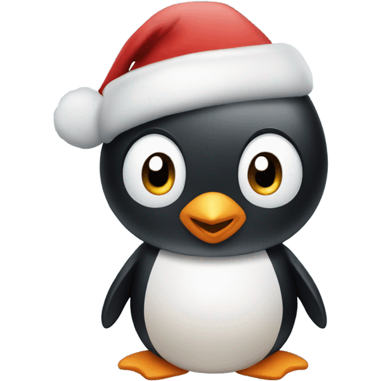 Cute Christmas penguin  emoji