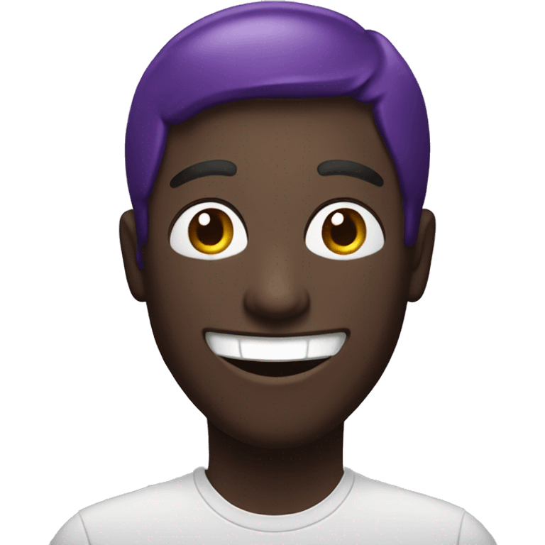 smiling guy with eggplant emoji